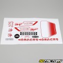 Kit déco Peugeot 103 SP3 blanc et rouge