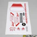 Kit déco Peugeot 103 SP3 blanc et rouge