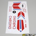 Kit decorativo Peugeot  XNUMX Chrono  fase XNUMX blanco y rojo