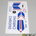 Decoration  kit Peugeot 103 Chrono phase 1 white and blue