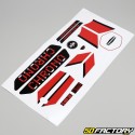 Kit decorativo Peugeot  XNUMX Chrono  fase XNUMX negro y rojo