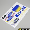 Kit decorativo Peugeot 103 SPX fase 1 (jantes Grameca) azul e amarelo