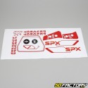 Kit decorativo Peugeot 103 SPX LC fase 1 (llantas Grimeca) blanco y rojo V2