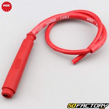 Pipa de bujía con cable rojo NGK Racing cable CRXNUMX