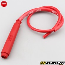 Pipa de bujía con cable rojo NGK Racing cable CR1