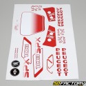 Kit decorativo Peugeot 103 SPX LC fase 1 (jantes Grimeca) branco e vermelho V1