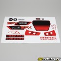 Kit decorativo Peugeot 103 SPX fase 1 (jantes Gromeca) preto e vermelho