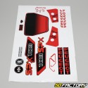 Kit decorativo Peugeot 103 SPX fase 1 (jantes Gromeca) preto e vermelho