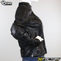 chaqueta de cuero de mujer Restone  Agotadasride r Moto homologada CE negra