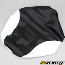 Funda de asiento MBK Booster Spirit (1999 - 2003) carbono y blanco