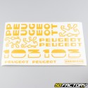 Kit gráfico padrão Peugeot 103 MVL,  Vogue amarelo dourado