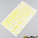 Kit grafico standard Peugeot 103 MVL,  Vogue giallo acceso