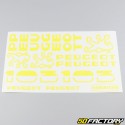 Kit grafico standard Peugeot 103 MVL,  Vogue giallo acceso