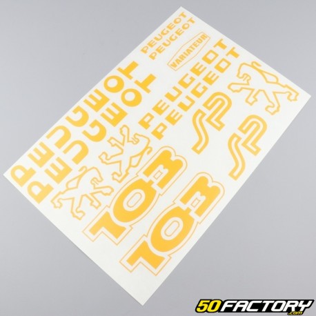 Kit decorativo Peugeot 103 SP amarelo dourado 1
