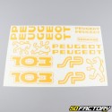 Kit grafiche adesivi Peugeot 103 SP giallo dorato 1