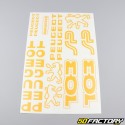 Kit grafiche adesivi Peugeot 103 SP giallo dorato 1