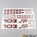 Kit grafiche adesivi Peugeot 103 SP V1 bordeaux