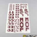 Kit grafiche adesivi Peugeot 103 SP V1 bordeaux