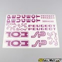 Kit grafiche adesivi Peugeot 103 SP viola chiaro V1