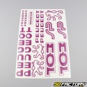 Kit grafiche adesivi Peugeot 103 SP viola chiaro V1