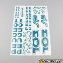 Kit grafiche adesivi Peugeot 103 SP blu turchese V1