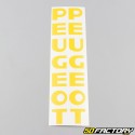 Etiquetas adhesivas de la horquilla Peugeot103 amarillo dorado