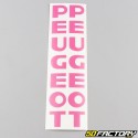 Gabelrohraufkleber Peugeot 103 rosa
