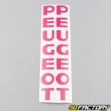 Fork sheath stickers Peugeot 103 chewin gum roses