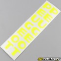 Fork sheath stickers Peugeot 103 fluorescent yellow