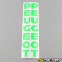 Gabelscheide Aufkleber Peugeot 103 leuchtfarbe grün