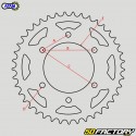 Rear sprocket 47 teeth steel 520 Aprilia Tuareg 125, Honda XR 500, 600 ... Afam SLK (anti-mud) black