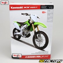 Motocicleta miniatura 1/12 Kawasaki KXF 450 Maisto (kit modelo)