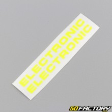 decals &quot;Electronic&quot; of crankcases Peugeot 103 fluorescent yellow