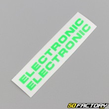 decals &quot;Electronic&quot; of crankcases Peugeot 103 neon greens