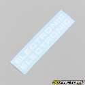decals &quot;Electronic&quot; of crankcases Peugeot 103 white