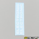 decals &quot;Electronic&quot; of crankcases Peugeot 103 white