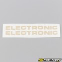 Stickers "Electronic" de carters moteur Peugeot 103 beiges