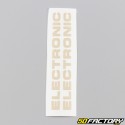 Stickers "Electronic" de carters moteur Peugeot 103 beiges