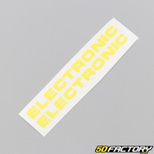 decals &quot;Electronic&quot; of crankcases Peugeot 103 bright yellows