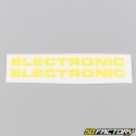 decals &quot;Electronic&quot; of crankcases Peugeot 103 bright yellows