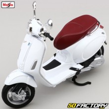 Scooter Miniatura XNUMX/XNUMX Vespa Primavera  XNUMX Maisto blanco