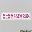 decals &quot;Electronic&quot; of crankcases Peugeot light purple