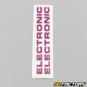 decals &quot;Electronic&quot; of crankcases Peugeot light purple