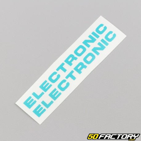 Stickers "Electronic" de carters moteur Peugeot 103 verts océan