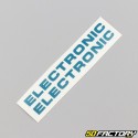 Stickers "Electronic" de carters moteur Peugeot 103 bleus turquoise