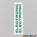 Stickers "Electronic" de carters moteur Peugeot 103 verts