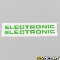 decals &quot;Electronic&quot; of crankcases Peugeot 103 grass greens