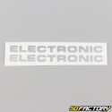 Aufkleber "Electronic" Motorgehäuse Peugeot 103 silberfarben