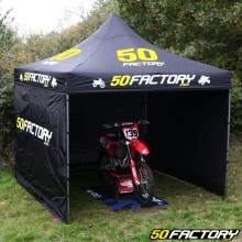 50 paddock tent Factory 3x3m black (with partitions)