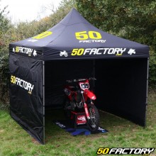 50 paddock tent Factory 3x3m black (with partitions and cover)